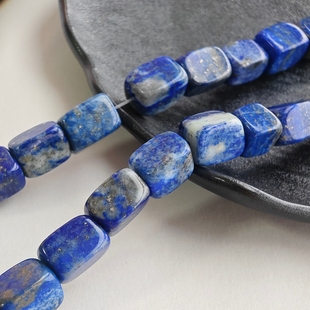 8*9*12mm天然青金石长方块随形散珠手工diy手链项链饰品配件材料