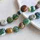10mm天然印度彩色玛瑙水草玛瑙圆润糖豆珠有孔手工DIY饰品材料