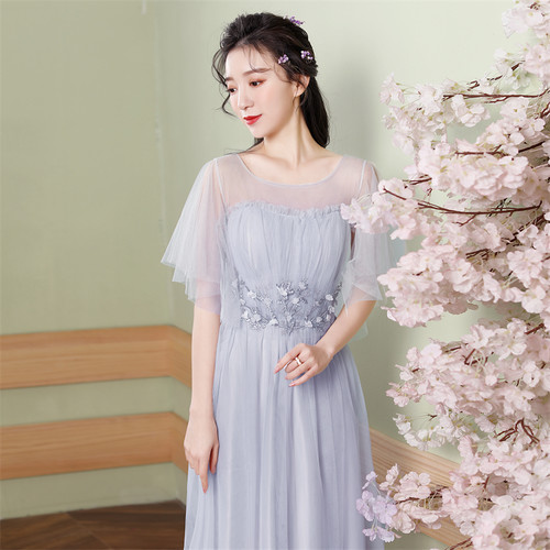 韩版修身伴娘服大码伴娘服刺绣