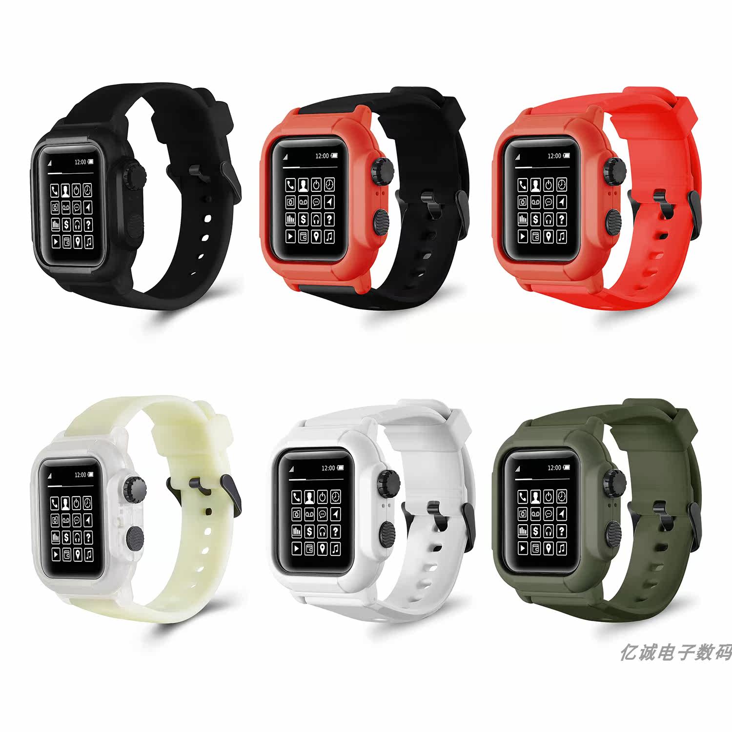 适用iwatch8/9表带游泳防水保护图片