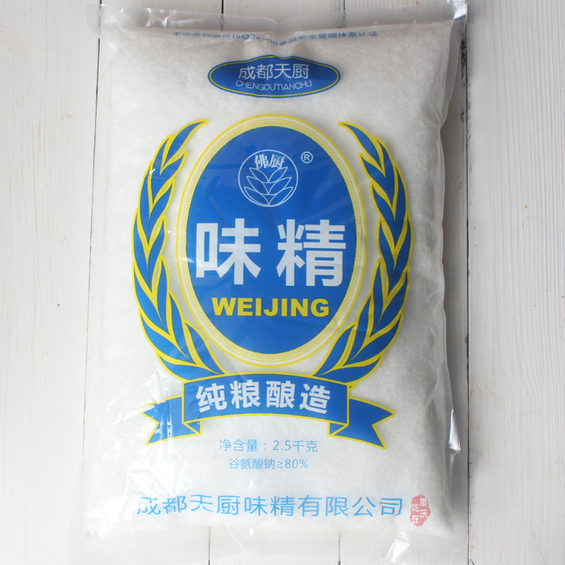 成都天厨味精5斤晶体颗粒状