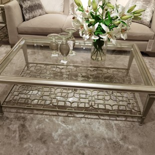 玖柒工坊美克四叶物语咖啡桌美家美式简约轻奢台面玻璃茶几可定制