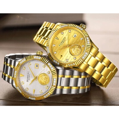 罗西尼手表8705G/T足金貔貅自动机械商务男表原厂正品全国联保