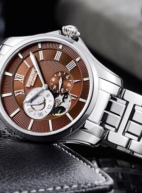 罗西尼表5523W07C双子星手表双面镂空自动机械男表全国联保