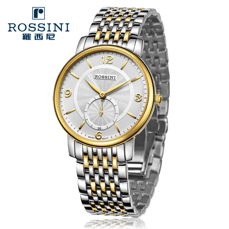 劲爆价原厂发货rossini罗西尼sr6461g01d间金超薄男表全国联保