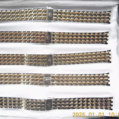 原厂全新天王表GS3375T/D原配不锈钢间金超薄男表带