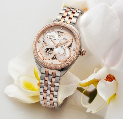 飞亚达表FIYTA四叶草系列LA862031,MWMD双面镂空自动机械女表