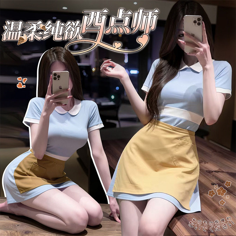 纯欲主播制服诱惑睡裙套性感情趣内衣女佣职业装约会战袍内衣套装
