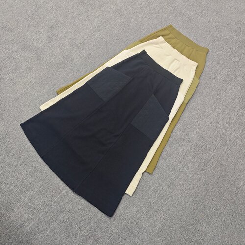 春秋印花半身裙伞裙女大码针织裙