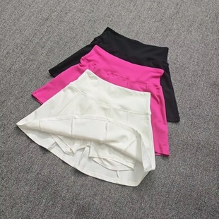出口跑步A字短裙羽毛球服高尔夫半身裙网球裙高腰大码速干运动裙