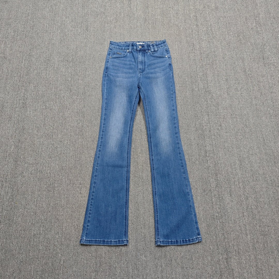 美单高腰微喇牛仔裤修身显瘦弹力棉牛仔裤公主风喇叭裤大码女长裤,女装/女士精品,牛仔裤,淘宝优惠券,粉丝福利购,淘宝优惠卷