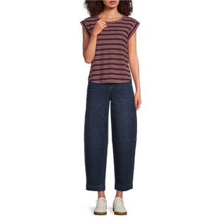 弹力老爹裤 百搭拼接香蕉裤 宽松弯刀裤 欧美D家秋冬厚实高腰牛仔裤