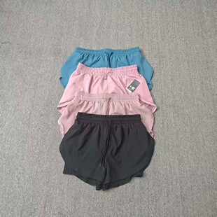 春夏薄款速干运动短裤宽松休闲夏季跑步裤双层安全裤高腰瑜伽女裤