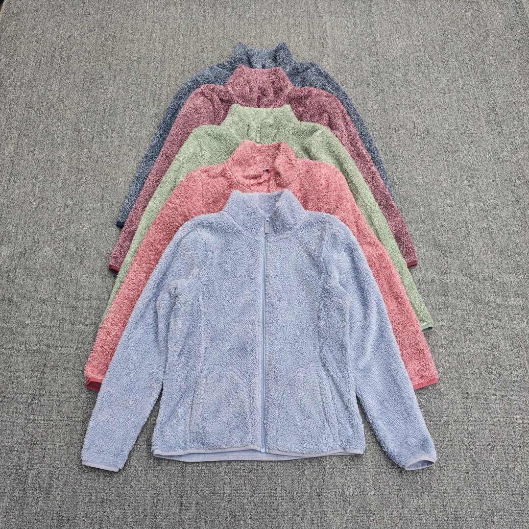 美单多色毛绒外套秋冬保暖拉链开衫多色珊瑚绒短款上衣摇粒绒女装