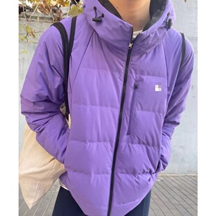 出口欧美单秋冬保暖羽绒服户外耐磨登山外套女连帽双面穿羽绒服