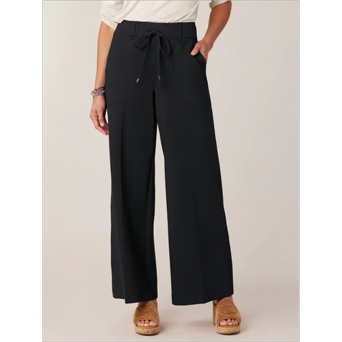 休闲显瘦马罗布高腰阔腿裤直筒裤