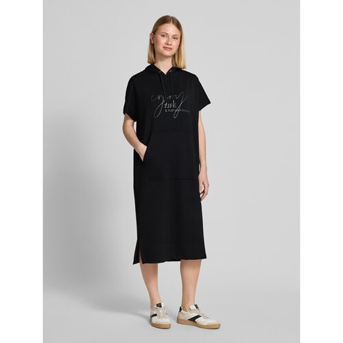 休闲宽松莫代尔长袖连帽卫衣裙