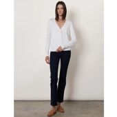 子排扣开衫 欧美春秋花边V领大码 袖 休闲百搭外套胖MM大码 女 针织衫