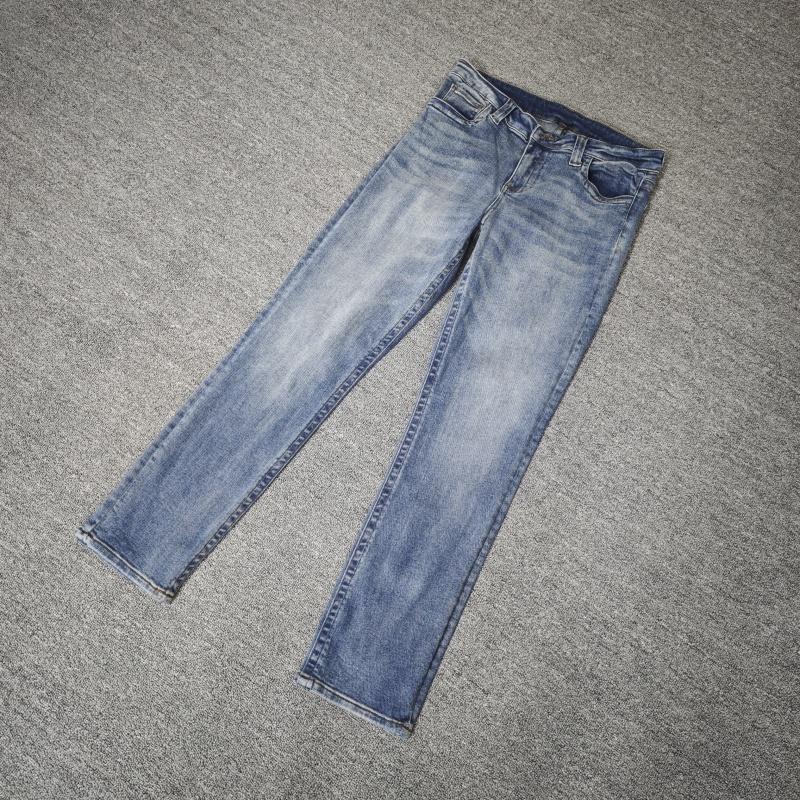 欧美单春秋修身显瘦水洗牛仔裤