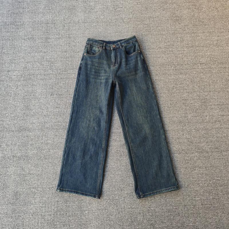 秋冬新品厚实加绒牛仔裤