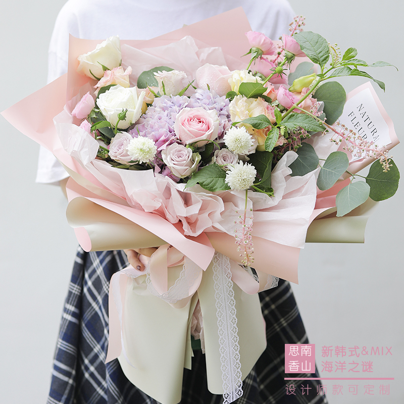 玫瑰鲜花花束生日送朋友上海同城速递花店小时达送花上门思南香山