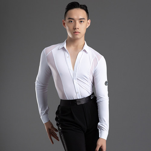 歌瑞亚拉丁舞练功服上衣男士演出