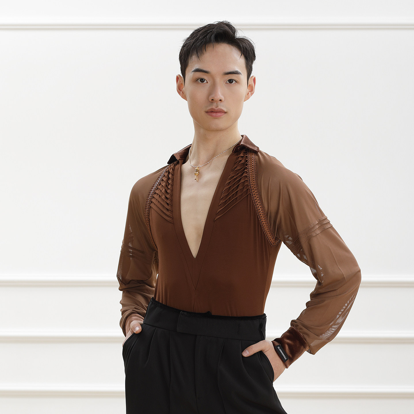 歌瑞亚拉丁舞男成人表演出舞服