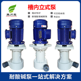 PP槽内液下泵耐酸碱废气脱硫塔化工立式泵永利兴水平线蚀刻泵