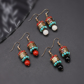 尼泊尔异域风耳环藏式 民族风网红气质百搭耳坠复古西藏小众耳饰