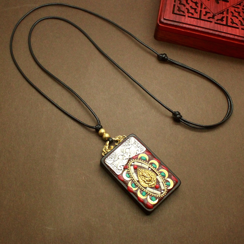 清货价 尼泊尔平安牌项链长款民族风毛衣链男女百搭佛系唐卡配饰