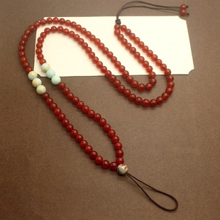 红玛瑙项链吊坠配绳配链玉器蜜蜡挂绳毛衣链项链绳手机挂绳手机链