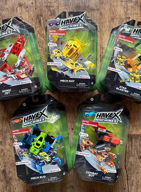 酷炫老货！现货正版 Havex machines战斗变形机器人汽车套装收藏