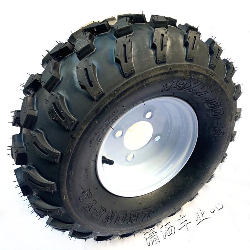 改装 ATV沙滩车卡丁车19X7-8寸真空越野托花轮胎带铁轮毂对角10