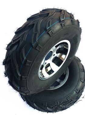 四轮ATV沙滩车卡丁车10寸轮胎 21X7-10寸火焰花纹真空轮胎铝轮毂