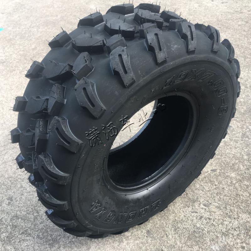 四轮卡丁车ATV沙滩车8寸外胎19x7-8寸托花越野真空轮胎可配轮毂