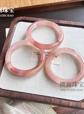 本命年丝玉桃花酿玉石桃粉色民族风。礼物