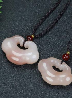 本命年天山翠吊坠飘花翠玉平安扣桃花酿祥云如意锁平安牌挂件礼物