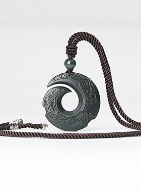 本命年和田玉青玉吊坠财运轮回平安扣玉佩男女吊坠地礼物