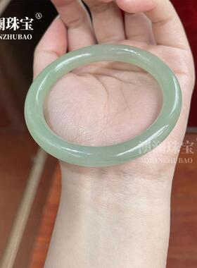 本命年东陵玉圆条手镯高冰圆条手镯东陵玉叮当女款手镯礼物