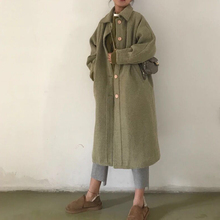 学生 中长款 2019春季 流行呢子外套过膝毛呢大衣女赫本风小个子韩版