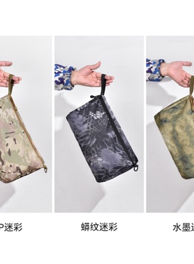 大中小号 EDC杂物包拎包 户外休闲健身收纳包 军迷迷彩腰包手抓包