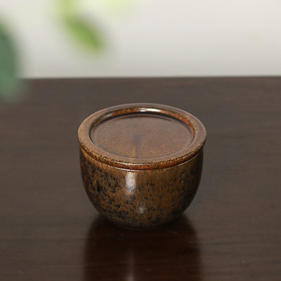 日本信乐烧糖釉陶土陶瓷蒸饭器存饭罐剩米饭保鲜微波加热储米罐