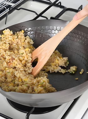 日本原装进口arnest窒化铁深煎锅炒锅氮化平底锅无涂层明火燃气