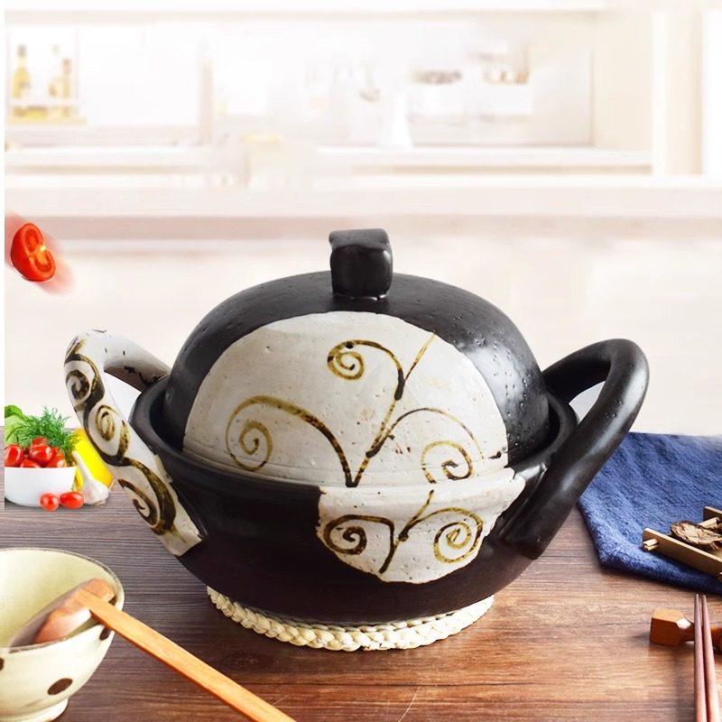 日本美浓烧微笑干烧土锅大耳朵全釉砂锅家用陶锅煲汤炖肉炒菜砂锅,厨房/烹饪用具,砂锅/石锅,淘宝优惠券,粉丝福利购,淘宝优惠卷