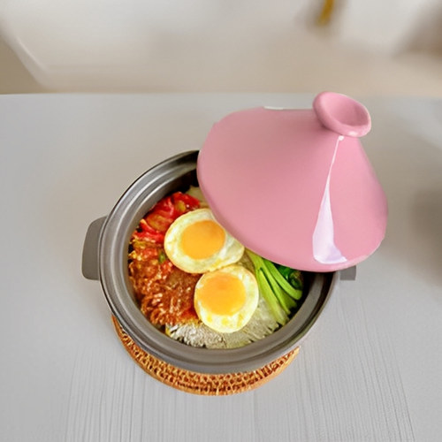 日本进口陶土塔吉锅砂锅日式家用耐高温平底锅煎锅闷烧锅