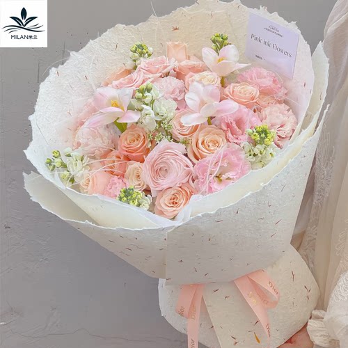 手撕东巴纸花艺包花手工麻丝纸