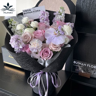 米兰 手工肌理石纹纸花束礼物包花纸皱纹纸鲜花包装纸手工DIY材料