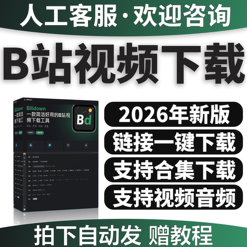b站视频下载器哔哩哔哩bilibili视频素材批量下载工具mp4格式转换
