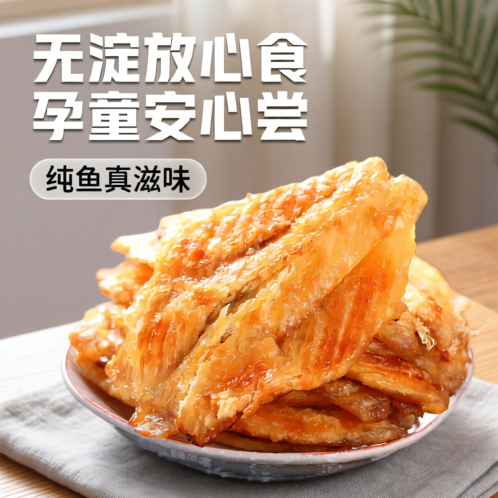 大叔定制款 无淀粉安康鱼烤鱼片200克（出口级）
