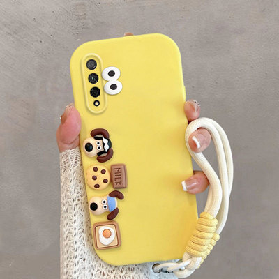 适用于华为荣耀9x壳9xpro卡通hlk一al00可爱hlkal10立体创意九x新款x9pro全包防摔xpor软壳女9叉aloo黄色